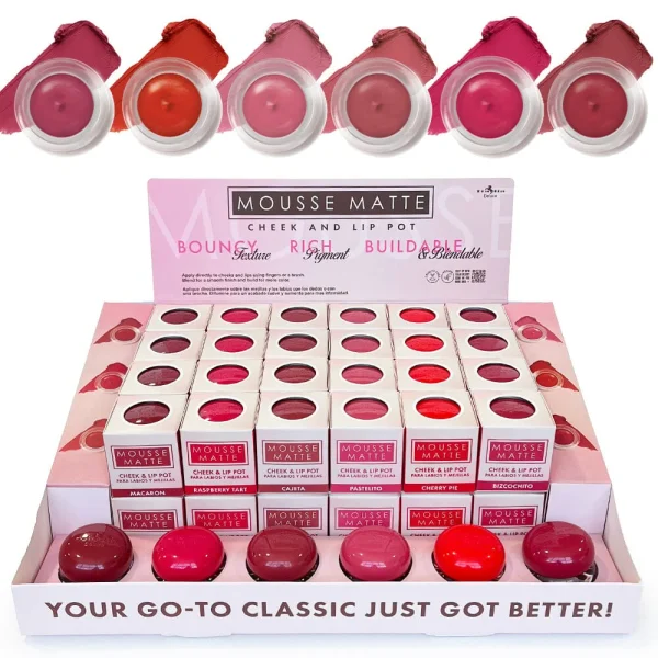 mousse mate para mejillas y labios con 6 unidades de prueba gratis (48 unidades)
